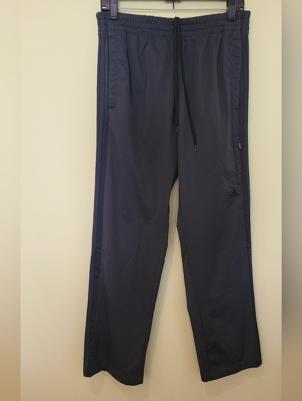 adidas Men's Black Jogger Pants with Drawstring Waist